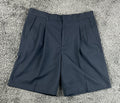 Arnold Palmer Mens Golf Shorts Navy Blue 34 Pleated 9 Inseam Polyester