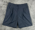 Arnold Palmer Mens Golf Shorts Navy Blue 34 Pleated 9 Inseam Polyester