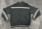 Vintage 2004 Adidas Track Jacket Mens Black White 3 Stripes Y2K Full Zip Sz 2XL