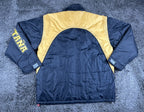 Point Zero Action Factory Montana Jacket Men Navy Yellow Weatherproof Sz M NWT
