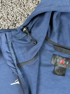 Jordan x Dime Full Zip Hoodie Mens Medium Blue Basketball Athletic Sweatshirt