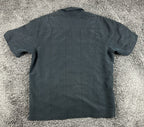 Vintage Y2K Quiksilver Mens Black Rayon Blend Short Sleeve Button Shirt Sz Large