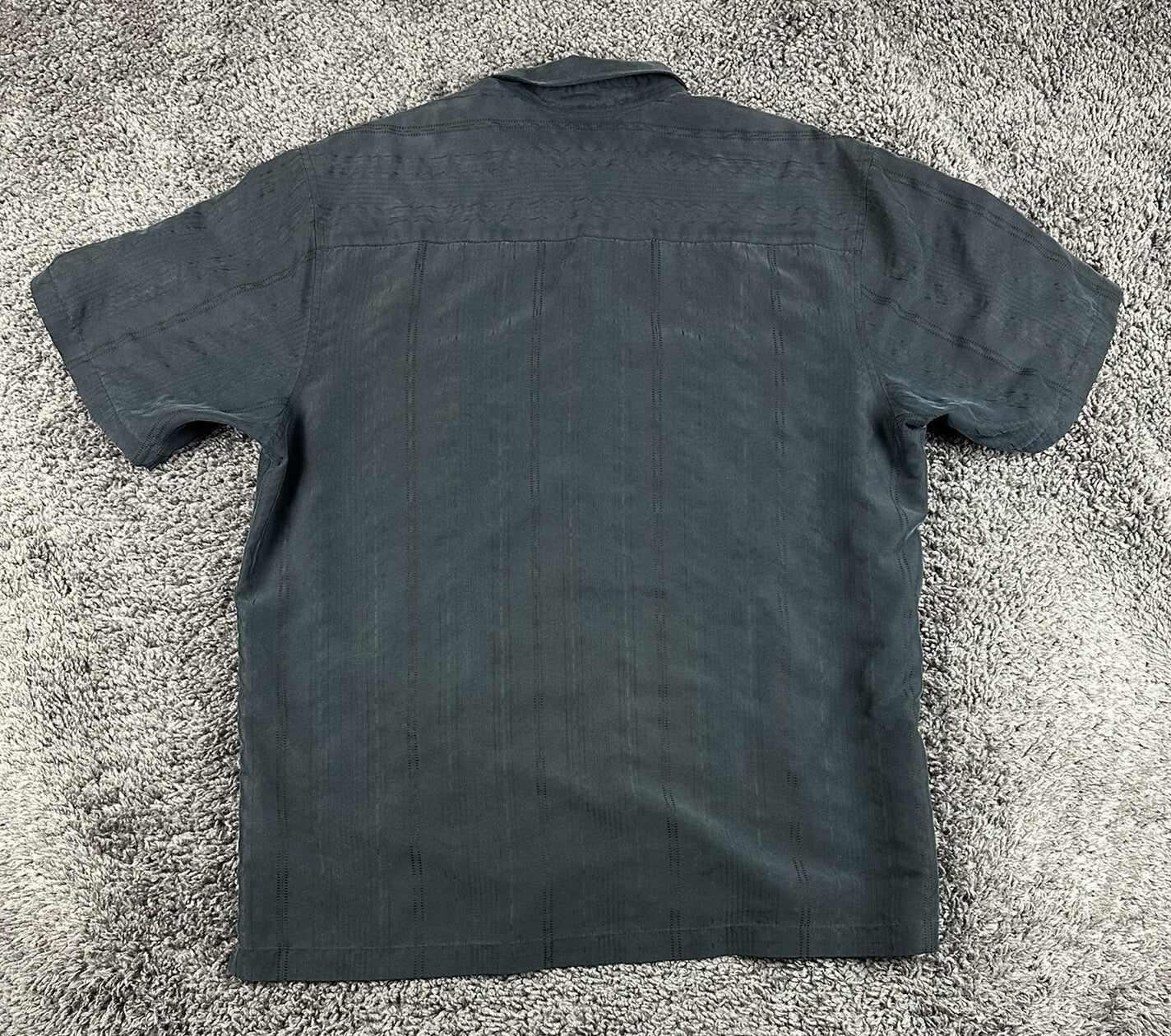 Vintage Y2K Quiksilver Mens Black Rayon Blend Short Sleeve Button Shirt Sz Large