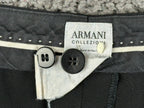Armani Collezioni Womens Black Wide Leg Dress Pants Made in Italy Sz 16