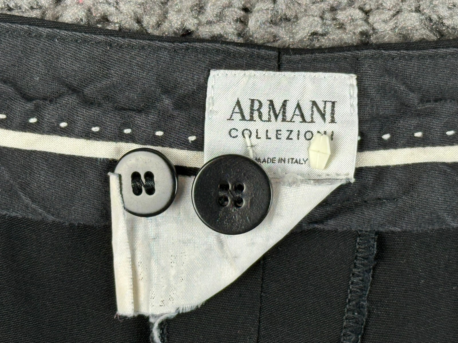 Armani Collezioni Womens Black Wide Leg Dress Pants Made in Italy Sz 16