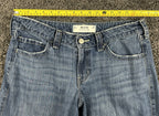 Hollister Low-Rise Super Baggy Jeans Womens Distressed Wide Leg Blue Y2K 10R W30