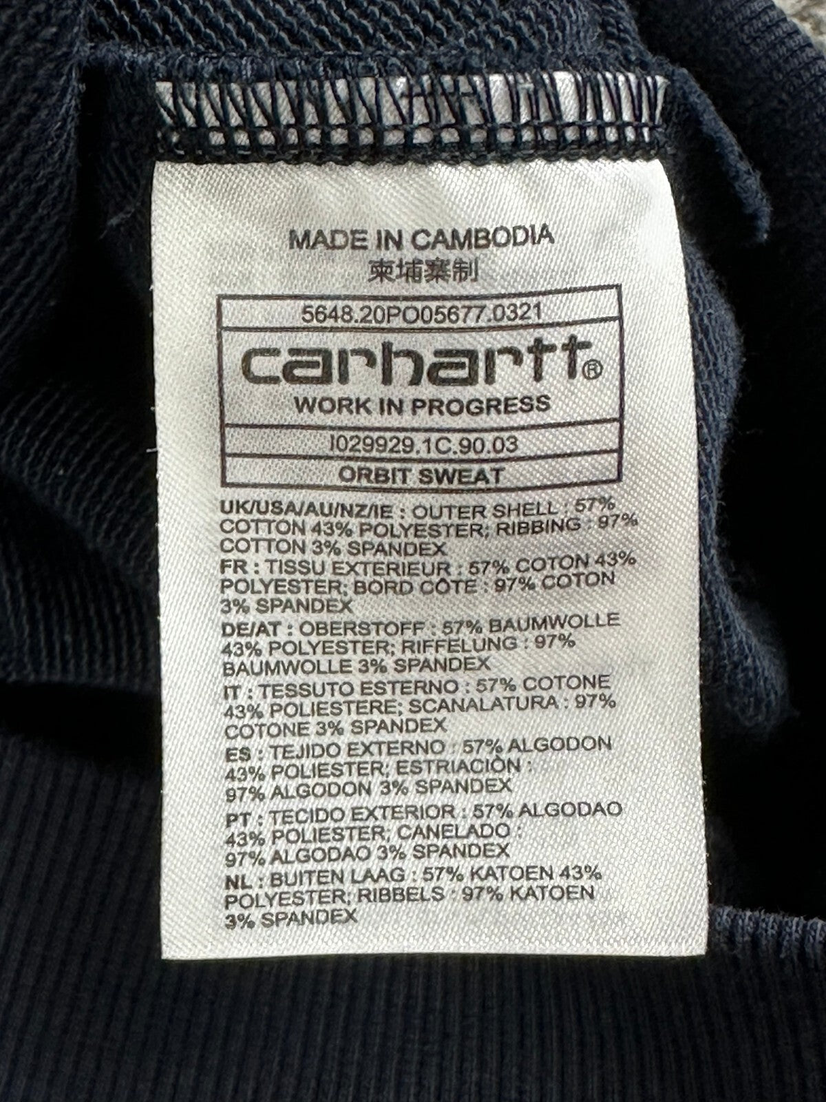 Carhartt WIP Orbit Sweat Mens Small S Navy Blue Crewneck Sweatshirt Pullover