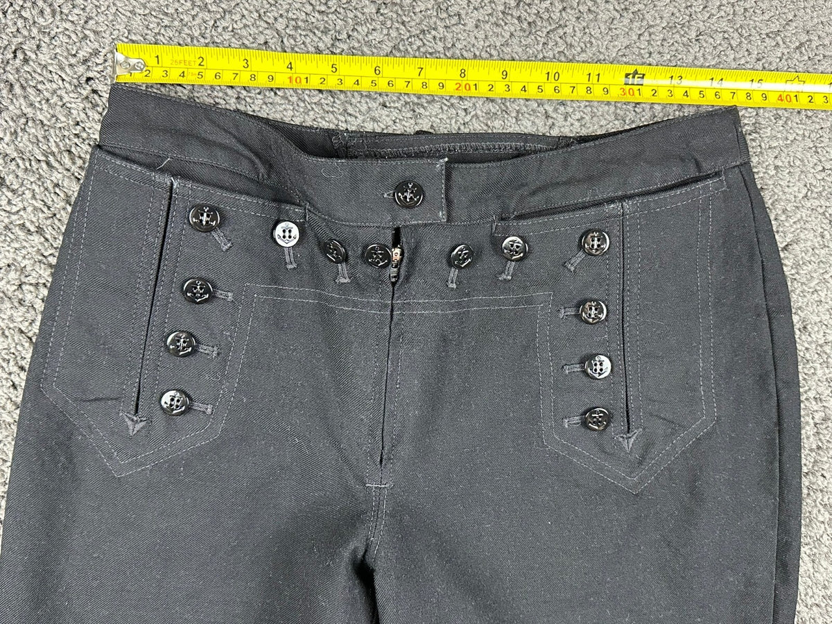 US Navy Crackerjack Pants Dress Blue Wool Slacks Defense Logistics Women's 10MR