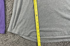 NBA Los Angeles Lakers Mens Raglan Long Sleeve Shirt Gray Purple Basketball 3XL