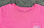 Vineyard Vines Womens S Pink Lacrosse Graphic Long Sleeve Pocket T-Shirt
