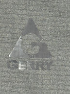 Gerry Mens Full Zip Hooded Grid Fleece Jacket Large Gray Outdoor Zip Pockets