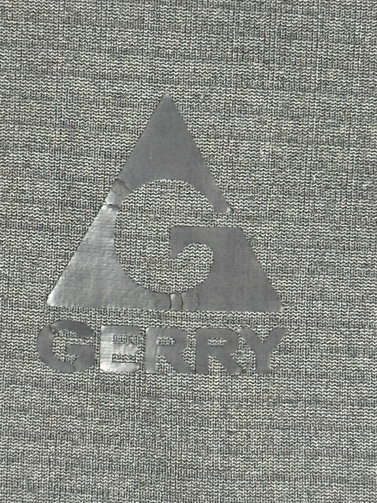 Gerry Mens Full Zip Hooded Grid Fleece Jacket Large Gray Outdoor Zip Pockets