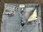 AGOLDE Womens 23 Riptide Lana Straight Leg Distressed Organic Cotton Jeans