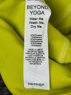 Beyond Yoga Womens XS Neon Yellow Spacedye Square Neck Bra & Midi Legging Set