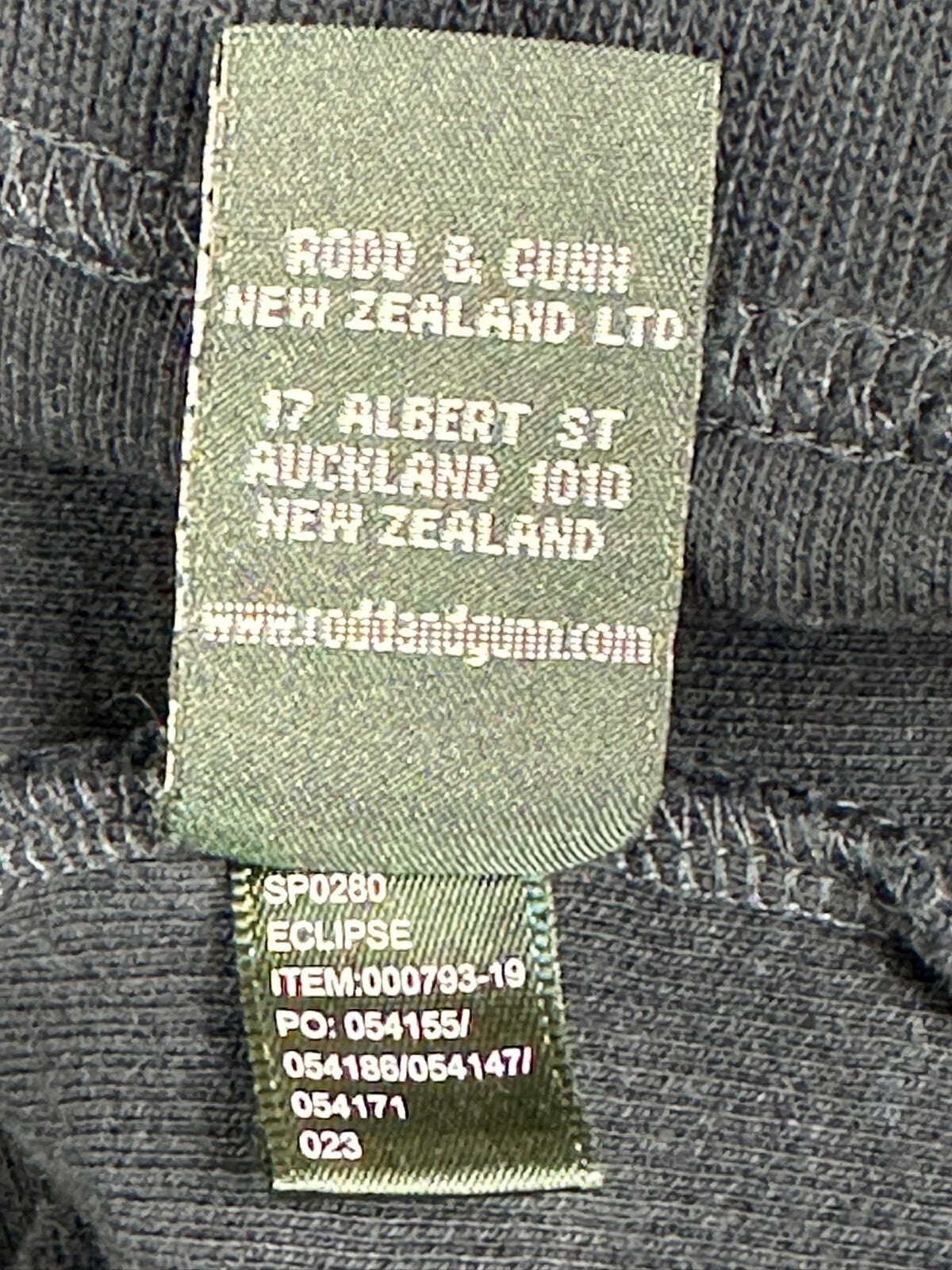 Rodd & Gunn Mens 2XL Black 100% Australian Cotton 1/4 Zip Pullover Sweater