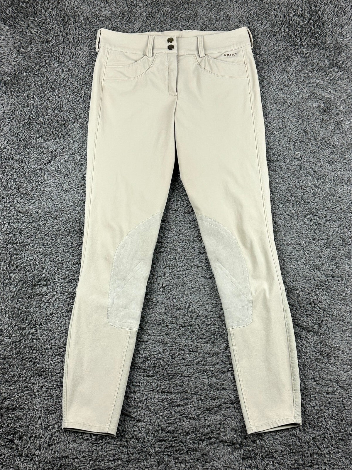 Ariat Womens 28L Beige Olympia Pro Series Knee Patch Riding Breeches