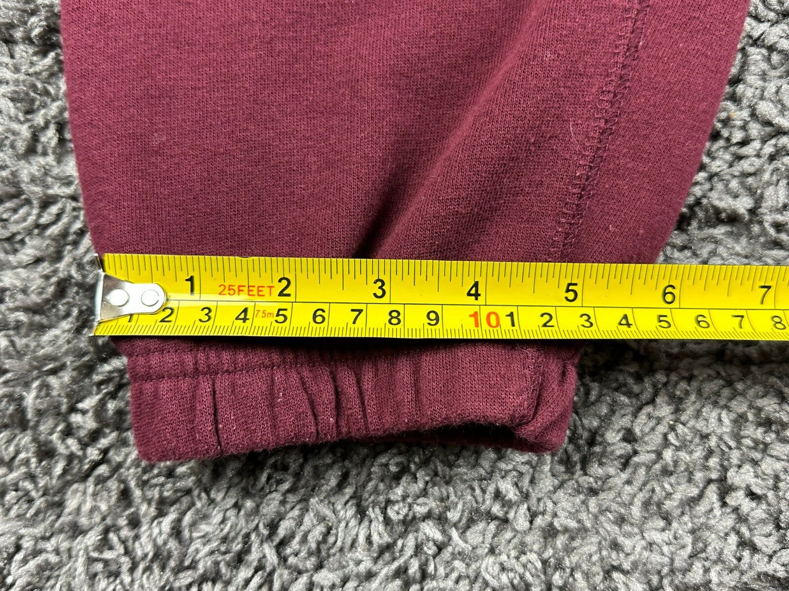 True Religion Core Jogger Sweatpants Mens L Burgundy Horseshoe Logo Lounge Pants