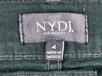 NYDJ Briella Womens 4 Black Roll Cuff Bermuda Jean Shorts