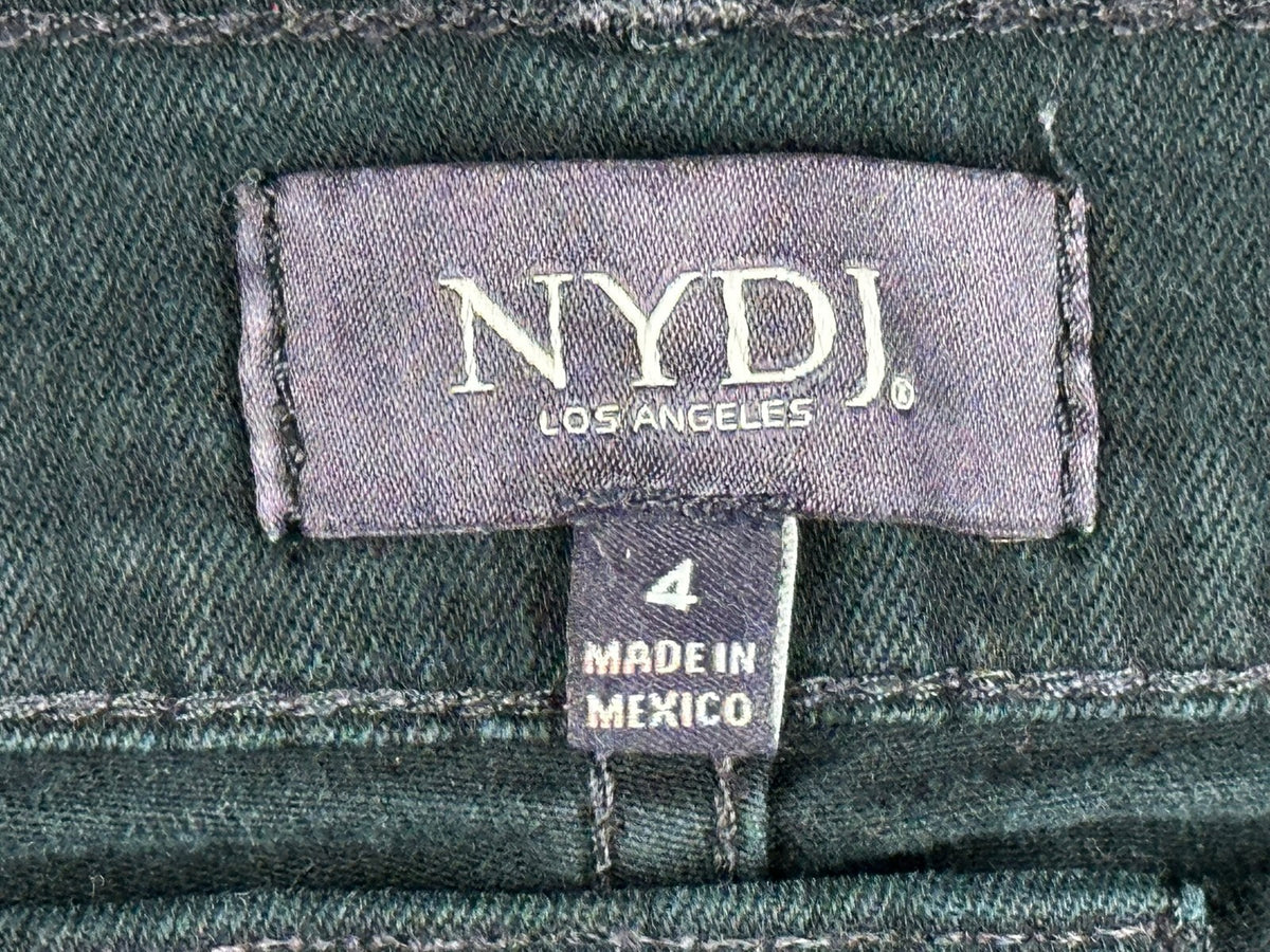 NYDJ Briella Womens 4 Black Roll Cuff Bermuda Jean Shorts