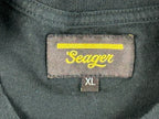 Seager Co Men's Bulldog T-Shirt Black Graphic Crew Neck Short Sleeve Cotton XL