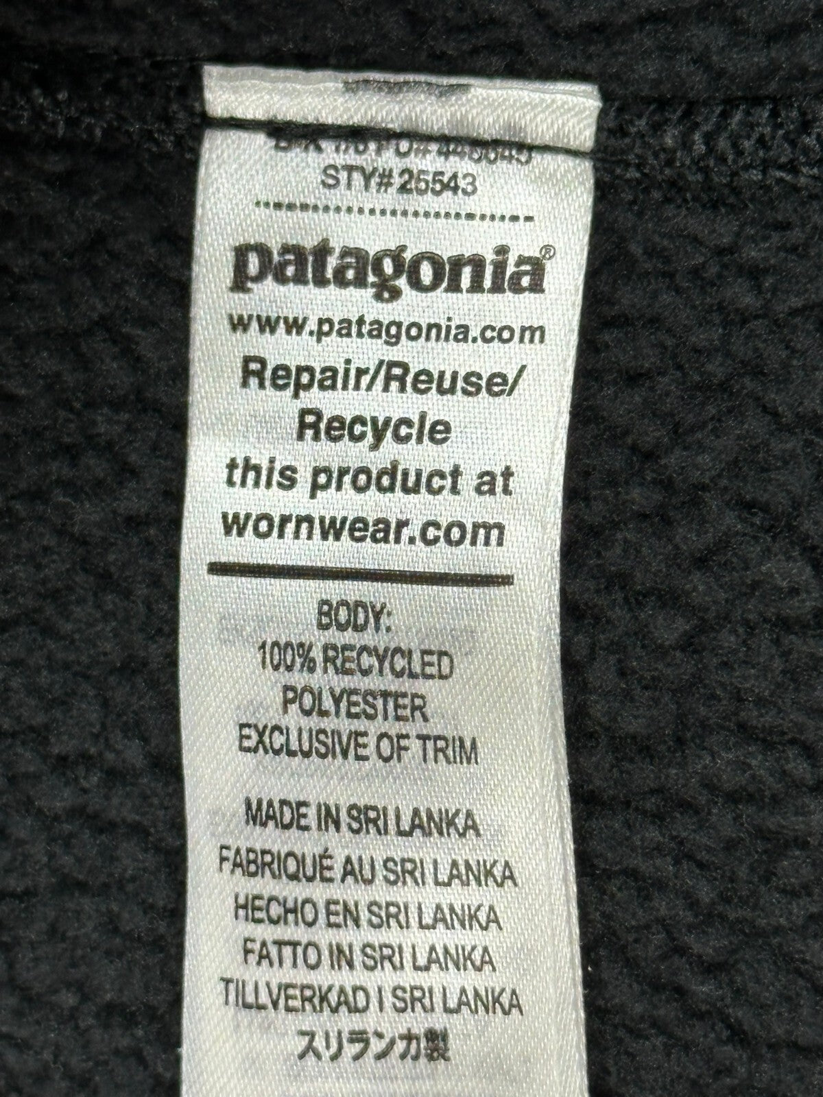 Patagonia Better Sweater Jacket Womens  Black Full Zip Fleece Embroidered Sz S