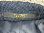 Doppelganger Roma Mens Suit 38R Navy Blue Blazer Pants 32x27 Stretch