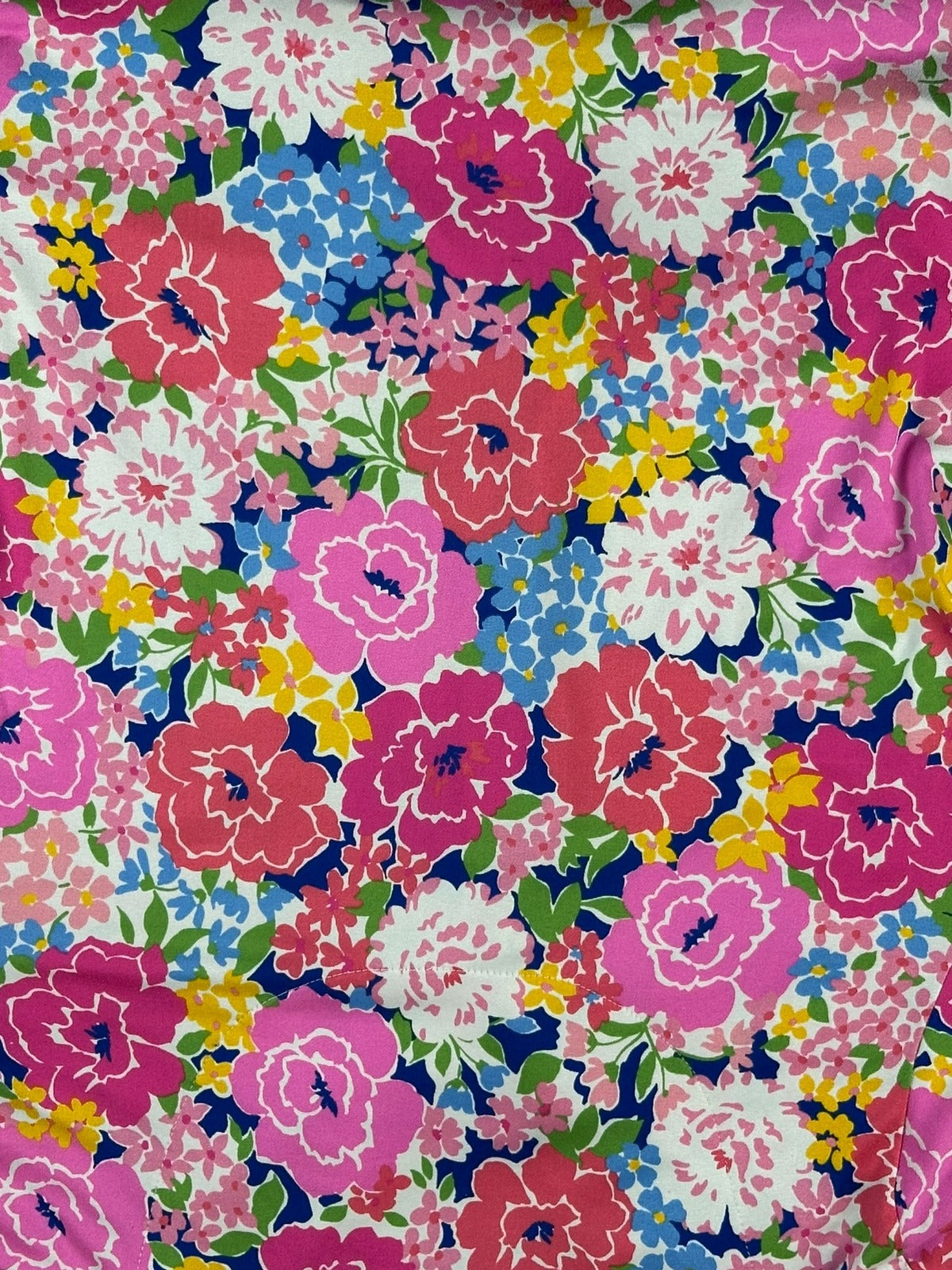 Kate Spade New York Womens Floral Pajama Top Pink Stretch Short Sleeve Sz M