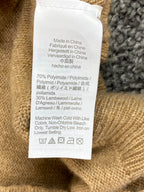 J.Crew Mens Fair Isle Lambswool Blend Sweater Large Tan Navy Cream Crewneck