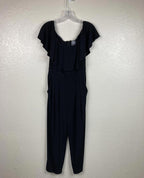 Vince Camuto Jumpsuit  Women’s Black Off Shoulder Ruffle Size M