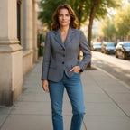 Alfred Dunner Womens Maroon Gray Tweed Jacket Blazer Unlined Size 10