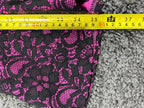 Juicy Couture Stretch knit Tulip retro Dress sz 6 Hot Pink Black Lace scoop neck