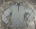 Gerry Mens Quarter Zip Pullover Gray Stretch Performance Long Sleeve Shirt Sz M