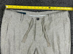 Perry Ellis Mens Linen Blend Drawstring Pants 34x32 Beige Beach Resort Chino
