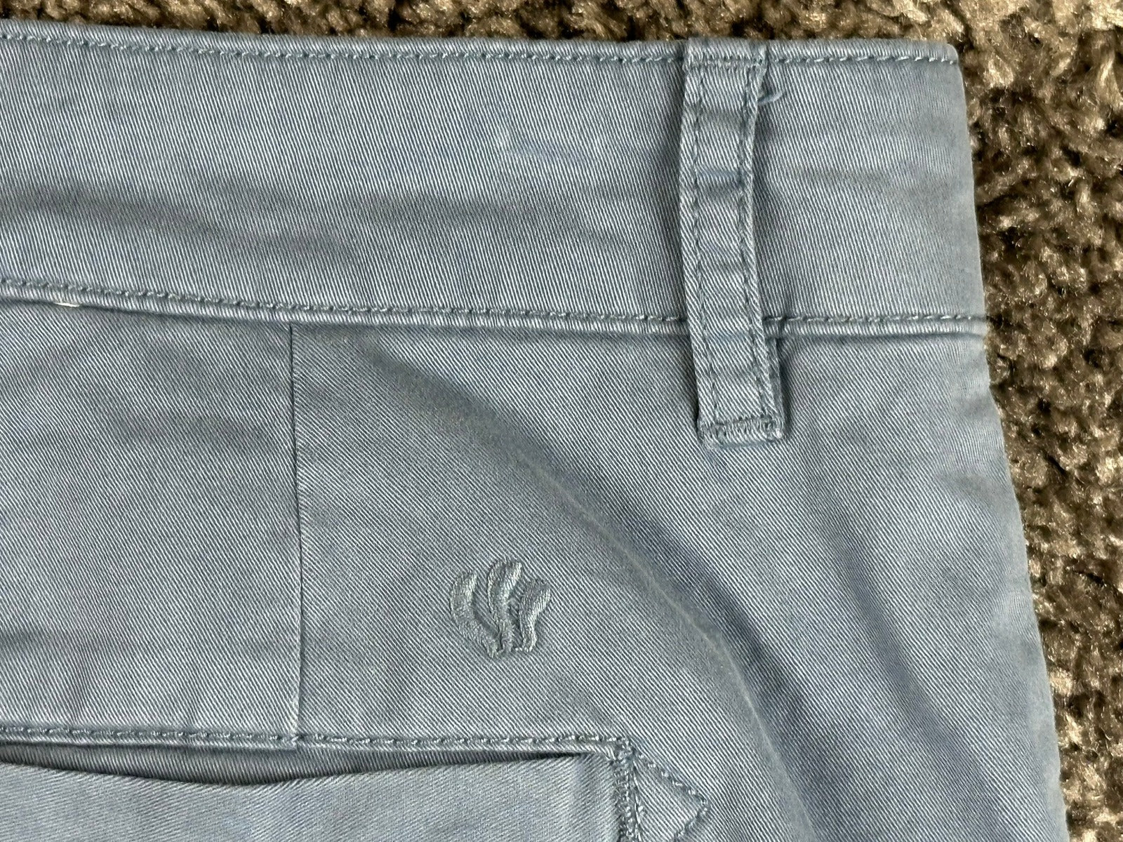 FatFace Womens US 10 Cropped Chino Pants Capri Blue Stretch Trousers