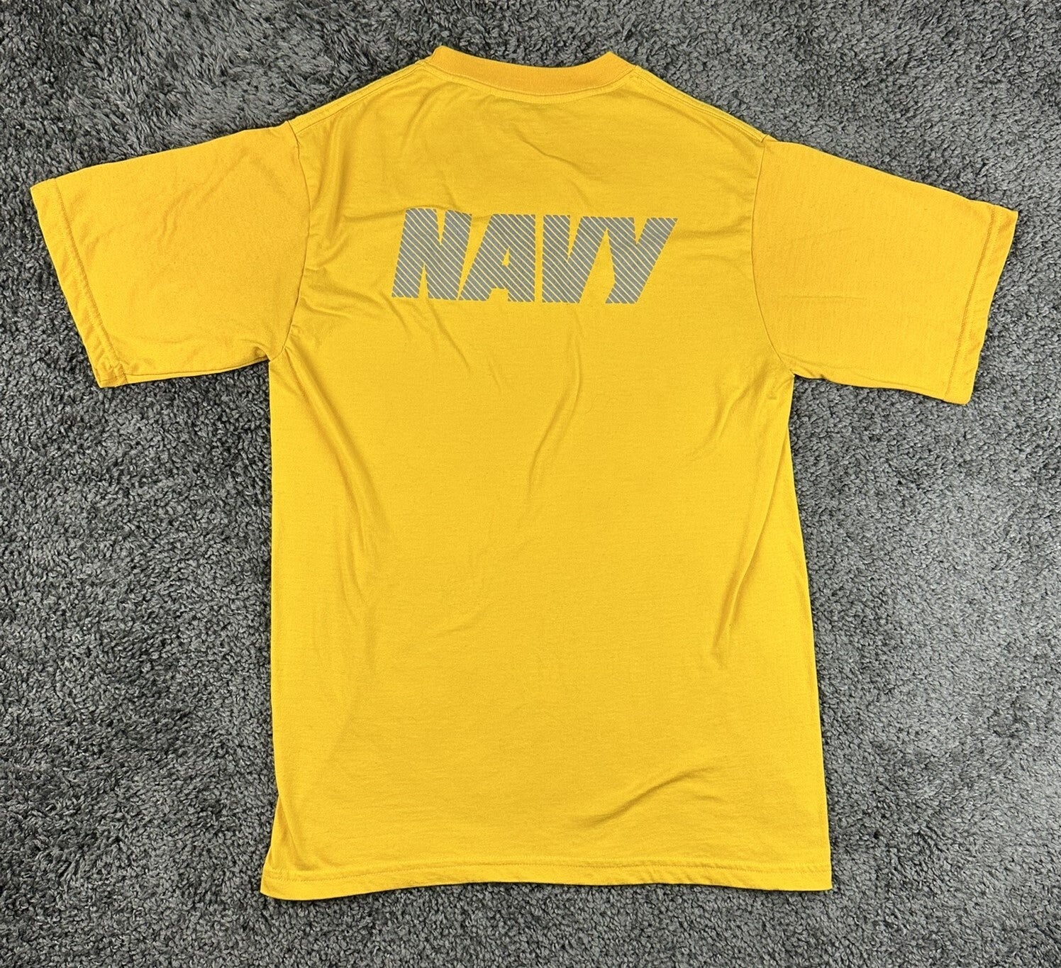 Navy Physical Fitness Uniform Reflective T-Shirt Yellow Small USA Military PT