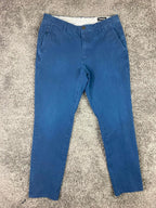 Bonobos Slim Fit Stretch Chino Pants Blue Men's Size 32x32 Zip Pocket