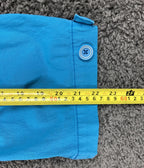 Soft Surroundings Cargo Capri Pants Petite Small Turquoise Blue Stretch