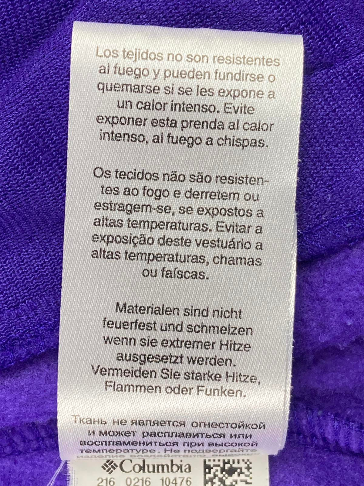 Columbia Purple Full Zip Fleece Jacket Zip Pockets Women Small