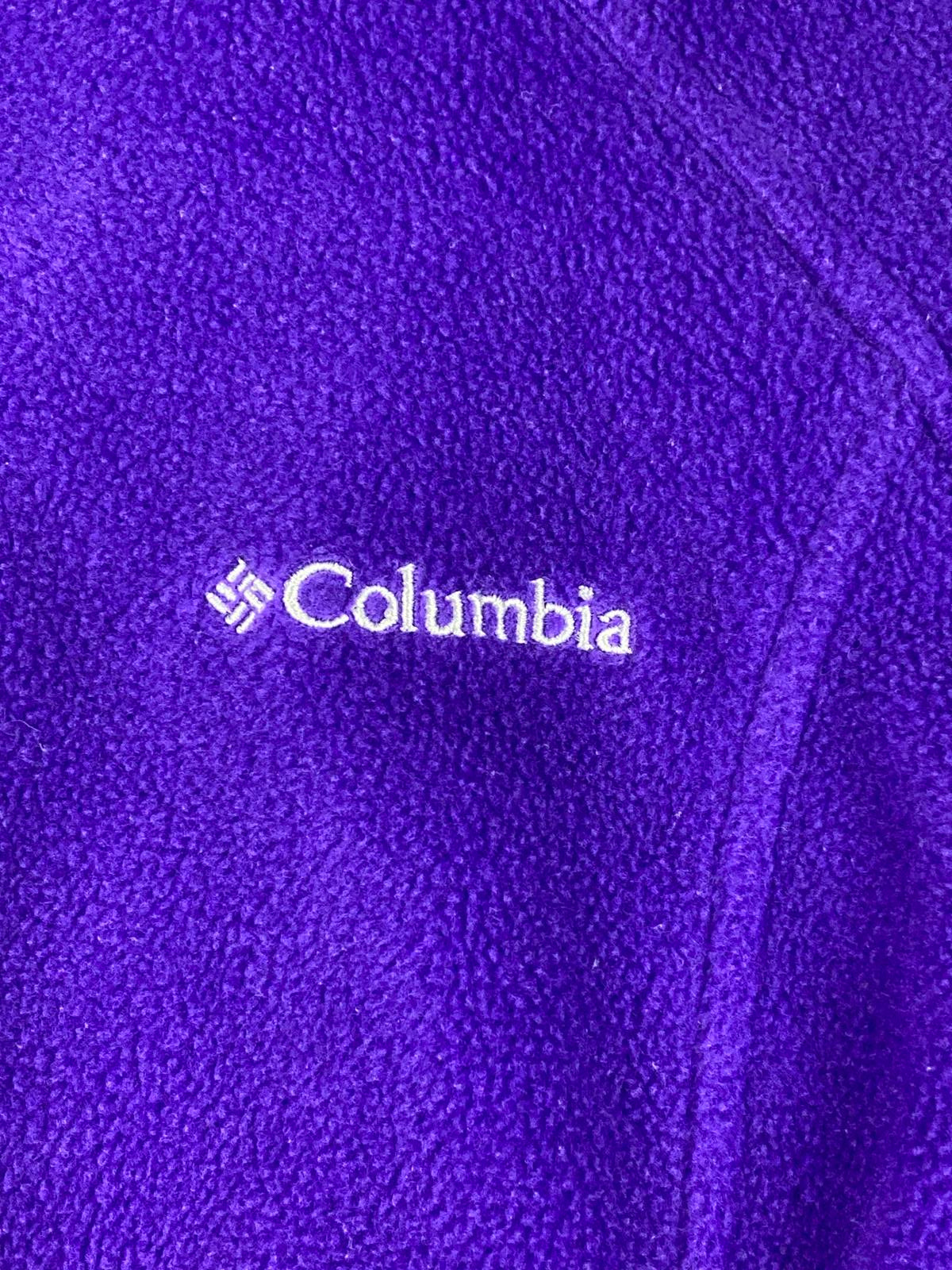 Columbia Purple Full Zip Fleece Jacket Zip Pockets Women Small