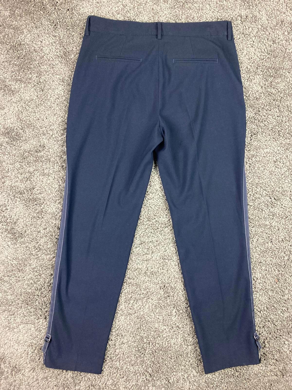 MAC Jeans Cigarette Galloon Drape Navy Slim Pants Women Size 	EU 38 US 6 Stretch