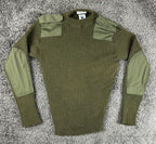 USMC Military 100% Wool Commando Service Sweater Olive Green Size 42