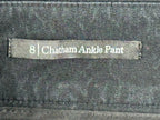Talbots Chatham Ankle Pants Womens Size 8 Black Stretch Slim Leg Work Career