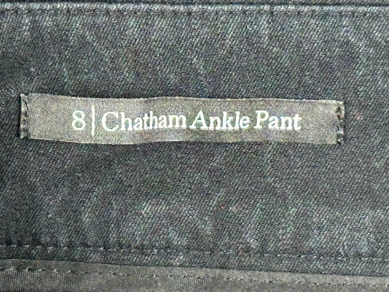 Talbots Chatham Ankle Pants Womens Size 8 Black Stretch Slim Leg Work Career