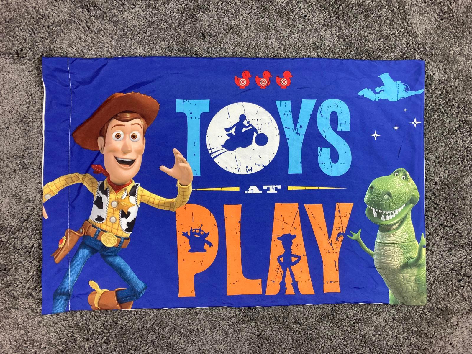 Disney Toy Story Pillowcases Buzz Lightyear Woody Rex 2-Pack