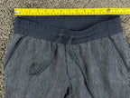 Athleta Stripe Bali 100% Linen Pants Womens Blue Stripe Drawstring Cuffed Sz 0