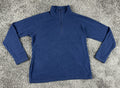 Uniqlo Heattech Stretch Fleece Quarter Zip Pullover Womens XL Navy Blue