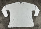 Eileen Fisher Organic Cotton Silk Blend Tunic Sweater Womens XL Gray Crewneck