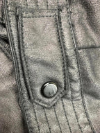 Zara Man Faux Leather Moto Jacket Black XL Biker Style Zip Pockets Lined