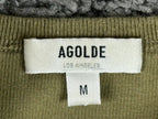 AGOLDE Womens M Medium Olive Green High Neck Ribbed Tank Top USA