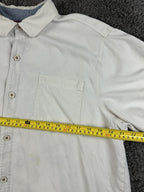 Tommy Bahama Reserve Mens XL White 100% Silk Wine Tasting Embroidered Shirt